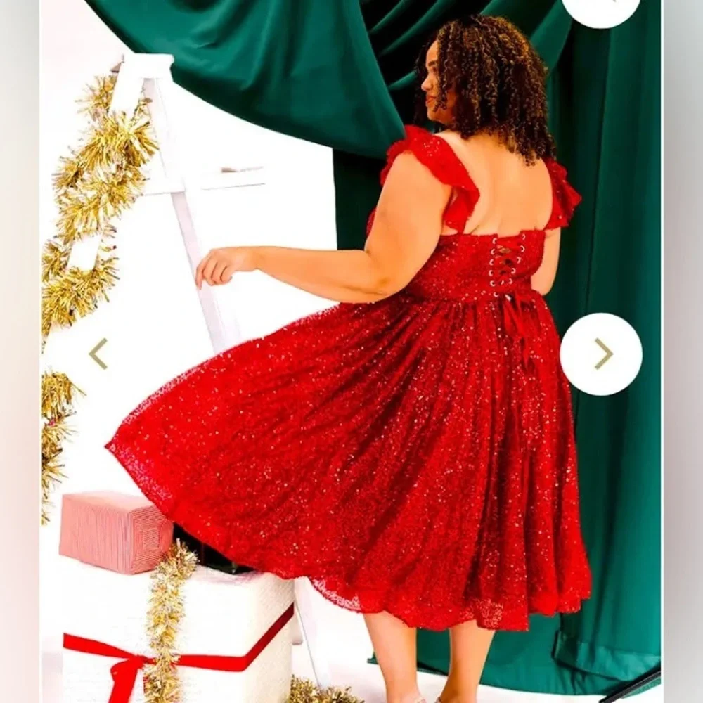 NEW Ava Gowns Red Sequin Gown Size ‘Graceful’ - Picture 3 of 4
